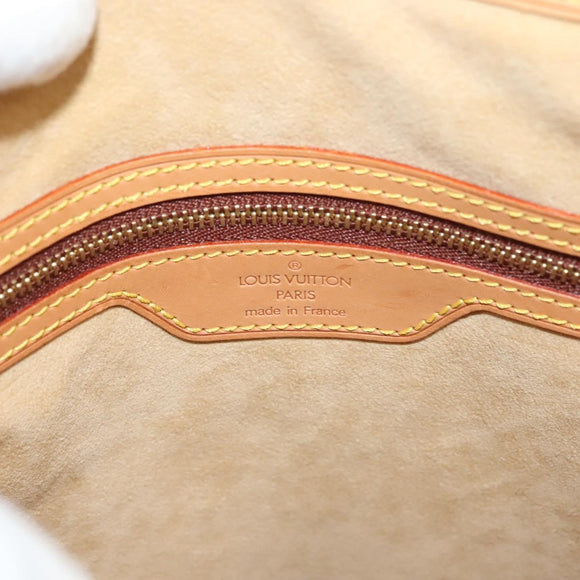 LOUIS VUITTON Nomad leather Bucket PM Shoulder Bag Beige M85001 LV Auth 132875