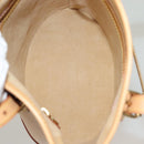 LOUIS VUITTON Nomad leather Bucket PM Shoulder Bag Beige M85001 LV Auth 132875A-11