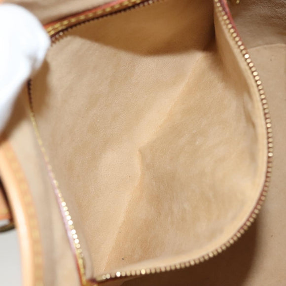 LOUIS VUITTON Nomad leather Bucket PM Shoulder Bag Beige M85001 LV Auth 132875