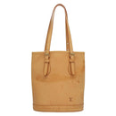 LOUIS VUITTON Nomad leather Bucket PM Shoulder Bag Beige M85001 LV Auth 132875-13