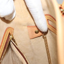 LOUIS VUITTON Nomad leather Bucket PM Shoulder Bag Beige M85001 LV Auth 132875A-12