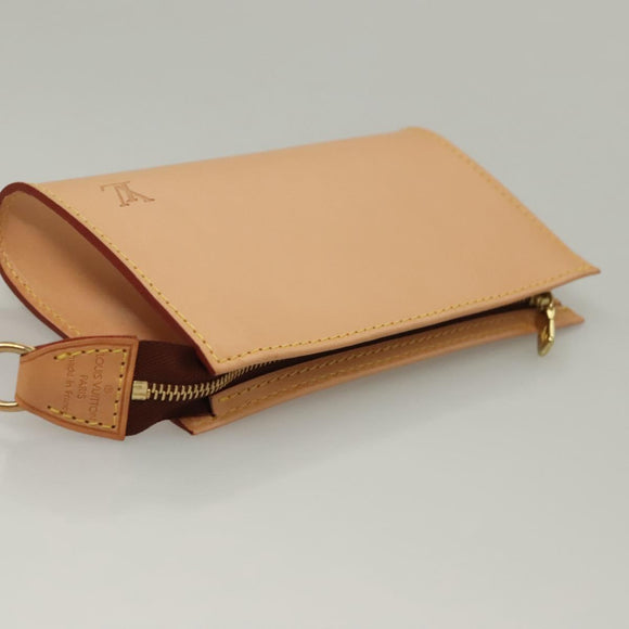 LOUIS VUITTON Nomad leather Bucket PM Shoulder Bag Beige M85001 LV Auth 132875