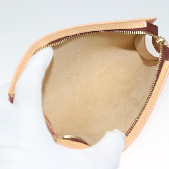 LOUIS VUITTON Nomad leather Bucket PM Shoulder Bag Beige M85001 LV Auth 132875