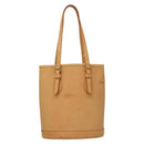 LOUIS VUITTON Nomad leather Bucket PM Shoulder Bag Beige M85001 LV Auth 132875-2