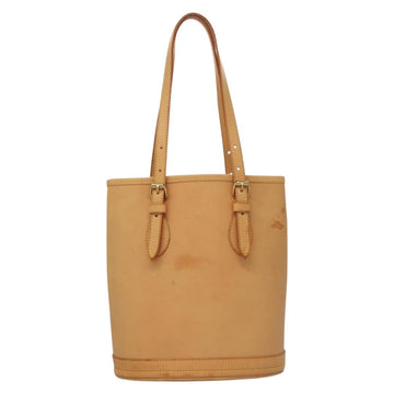 LOUIS VUITTON Nomad leather Bucket PM Shoulder Bag Beige M85001 LV Auth 132875 - 0