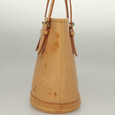 LOUIS VUITTON Nomad leather Bucket PM Shoulder Bag Beige M85001 LV Auth 132875-3