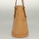 LOUIS VUITTON Nomad leather Bucket PM Shoulder Bag Beige M85001 LV Auth 132875-4