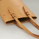 LOUIS VUITTON Nomad leather Bucket PM Shoulder Bag Beige M85001 LV Auth 132875-6