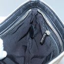 CHANEL Choco Bar Chain Camelia Shoulder Bag Canvas Gray Silver CC Auth 132885-19