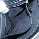 CHANEL Choco Bar Chain Camelia Shoulder Bag Canvas Gray Silver CC Auth 132885-20