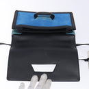 LOEWE Shoulder Bag Suede Blue Silver Auth 132888-11