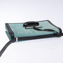 LOEWE Shoulder Bag Suede Blue Silver Auth 132888-6