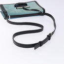 LOEWE Shoulder Bag Suede Blue Silver Auth 132888-7