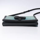 LOEWE Shoulder Bag Suede Blue Silver Auth 132888-5