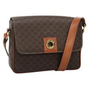 CELINE Macadam Canvas Shoulder Bag PVC Leather Brown Gold Auth 132889-1
