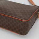 CELINE Macadam Canvas Shoulder Bag PVC Leather Brown Gold Auth 132889-15