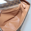 CELINE Macadam Canvas Shoulder Bag PVC Leather Brown Gold Auth 132889-18