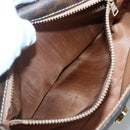 CELINE Macadam Canvas Shoulder Bag PVC Leather Brown Gold Auth 132889-11