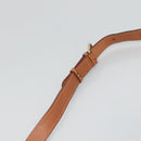 CELINE Macadam Canvas Shoulder Bag PVC Leather Brown Gold Auth 132889-8