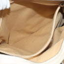 Salvatore Ferragamo Gancini Hand Bag Leather Ivory Silver Auth 132891-21