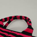 PRADA Canapa GM Hand Bag Canvas Black Pink gold Auth 132892-8