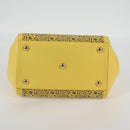 Salvatore Ferragamo Vala Chain Bag Leather 2way Yellow Gold Auth 132893V-5
