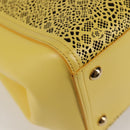 Salvatore Ferragamo Vala Chain Bag Leather 2way Yellow Gold Auth 132893V-10