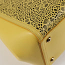 Salvatore Ferragamo Vala Chain Bag Leather 2way Yellow Gold Auth 132893V-16