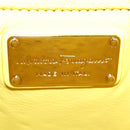 Salvatore Ferragamo Vala Chain Bag Leather 2way Yellow Gold Auth 132893V-18