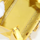 Salvatore Ferragamo Vala Chain Bag Leather 2way Yellow Gold Auth 132893V-11