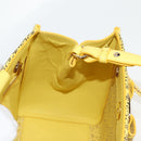 Salvatore Ferragamo Vala Chain Bag Leather 2way Yellow Gold Auth 132893V-19