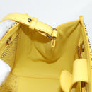 Salvatore Ferragamo Vala Chain Bag Leather 2way Yellow Gold Auth 132893V-20