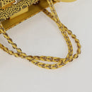 Salvatore Ferragamo Vala Chain Bag Leather 2way Yellow Gold Auth 132893V-7
