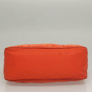 PRADA Shoulder Bag Nylon Orange Silver Auth 132897V-6