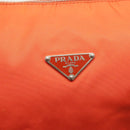 PRADA Shoulder Bag Nylon Orange Silver Auth 132897V-19