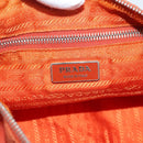 PRADA Shoulder Bag Nylon Orange Silver Auth 132897V-21