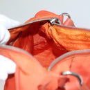 PRADA Shoulder Bag Nylon Orange Silver Auth 132897V-23