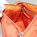 PRADA Shoulder Bag Nylon Orange Silver Auth 132897V-24