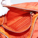 PRADA Shoulder Bag Nylon Orange Silver Auth 132897V-25