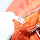 PRADA Shoulder Bag Nylon Orange Silver Auth 132897V-11