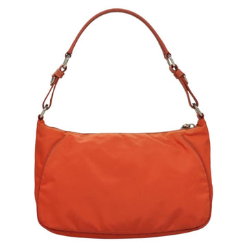 PRADA Shoulder Bag Nylon Orange Silver Auth 132897V - 0