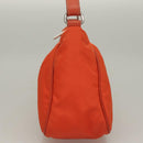 PRADA Shoulder Bag Nylon Orange Silver Auth 132897V-3
