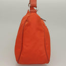 PRADA Shoulder Bag Nylon Orange Silver Auth 132897V-4