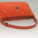 PRADA Shoulder Bag Nylon Orange Silver Auth 132897V-8