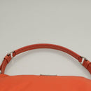 PRADA Shoulder Bag Nylon Orange Silver Auth 132897V-14