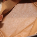 CELINE Macadam Canvas Hand Bag PVC Leather Brown Gold Auth 132898-16