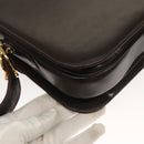 CELINE Shoulder Bag Leather Brown Gold Auth 132899-15