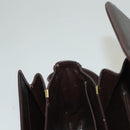 CELINE Shoulder Bag Leather Brown Gold Auth 132899-20