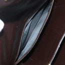 CELINE Shoulder Bag Leather Brown Gold Auth 132899-23