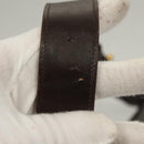 CELINE Shoulder Bag Leather Brown Gold Auth 132899-9